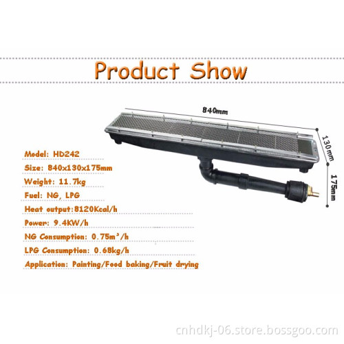 Customized industrial powder coating oven heating system infrared ceramic gas burner